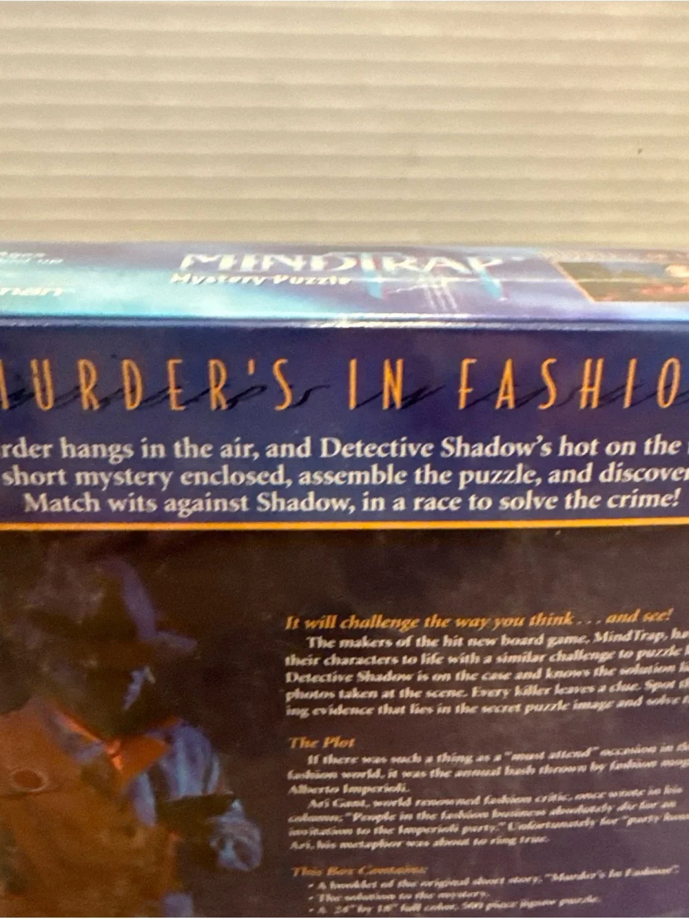 MindTrap Mystery Jigsaw Puzzle Murder's in Fashion 500 Pieces VTG 1997 SEALED